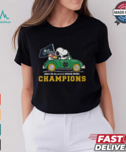 Snoopy Driving Car Notre Dame Fighting Irish Allstar Sugar Bowl Champions 2024 2025 Shirt