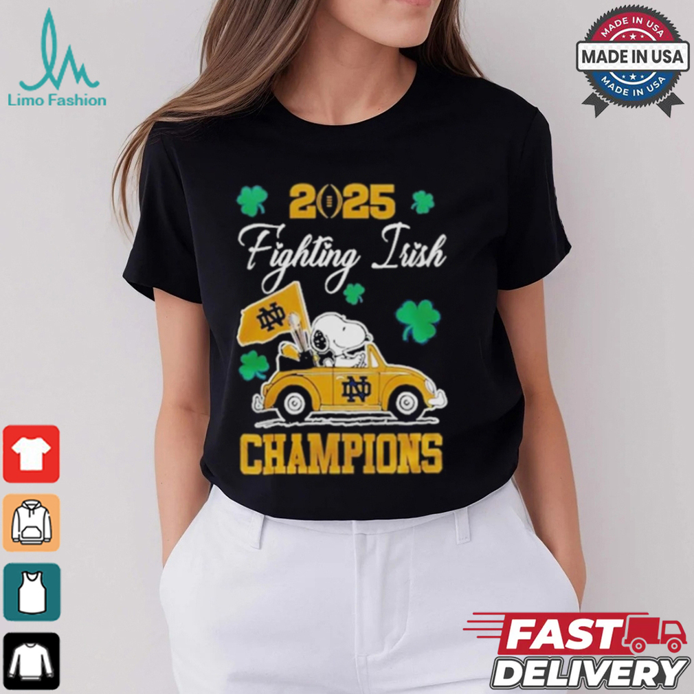 Snoopy x 2025 Notre Dame Fighting Irish Champions Shirt Snoopy x 2025 Notre Dame Fighting Irish Champions Shirt