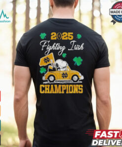 Snoopy x 2025 Notre Dame Fighting Irish Champions Shirt