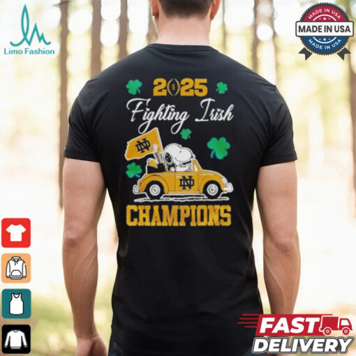 Snoopy x 2025 Notre Dame Fighting Irish Champions Shirt