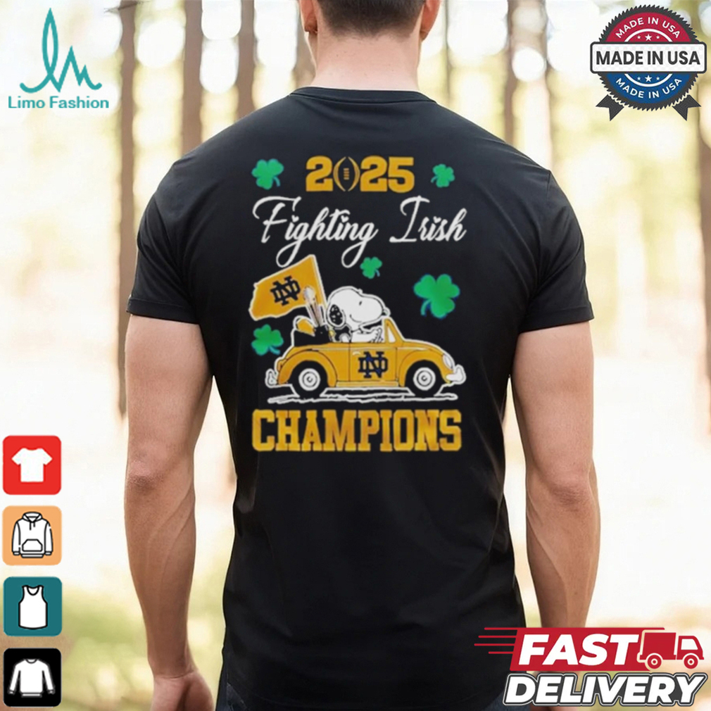 Snoopy x 2025 Notre Dame Fighting Irish Champions Shirt Snoopy x 2025 Notre Dame Fighting Irish Champions Shirt