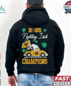 Snoopy x 2025 Notre Dame Fighting Irish Champions Shirt
