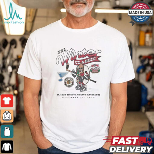 St Louis Blues Vs Chicago Blackhawks Winter 2025 T Shirt