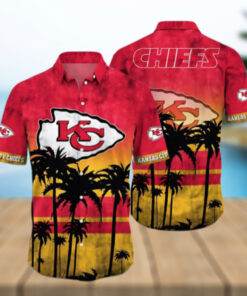 Sunset Chiefs Palm Tree Hawaiian Shirt