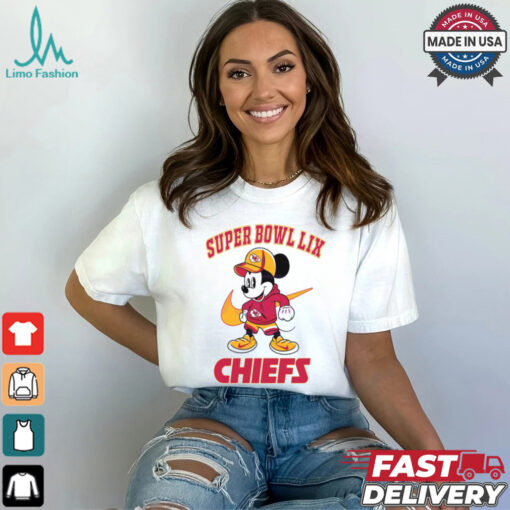 Super Bowl Lix Mickey Mouse Kansas City Chiefs shirt