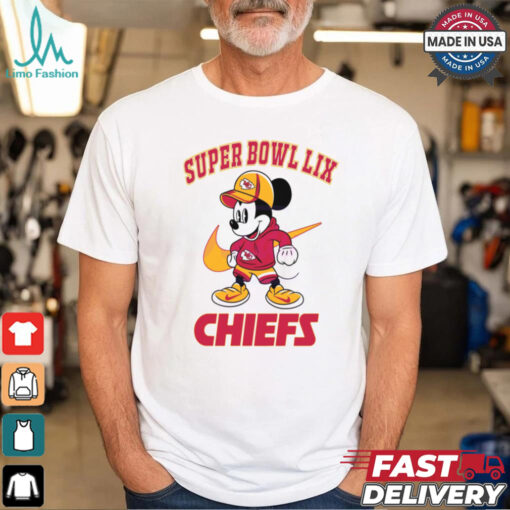 Super Bowl Lix Mickey Mouse Kansas City Chiefs shirt