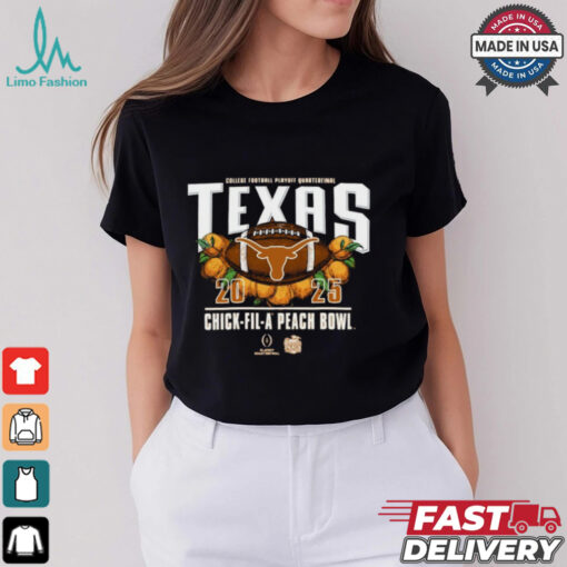 Texas Longhorns College Football Playoff 2025 Chick Fil A Peach Bowl NCAAF Season 2024 2025 Logo Champions T Shirt