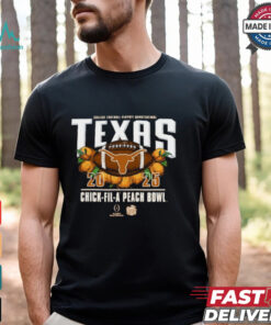 Texas Longhorns College Football Playoff 2025 Chick Fil A Peach Bowl NCAAF Season 2024 2025 Logo Champions T Shirt
