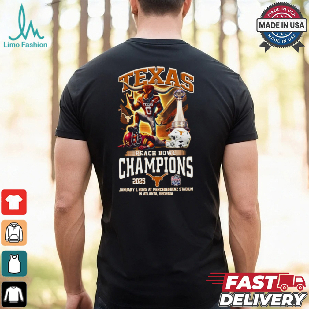 Texas Peach Bowl Champions Jan 1, 2025 At Mercedes Benz Stadium In Atlanta, Georgia Mascot Texas Peach Bowl Champions Jan 1, 2025 At Mercedes Benz Stadium In Atlanta, Georgia Mascot