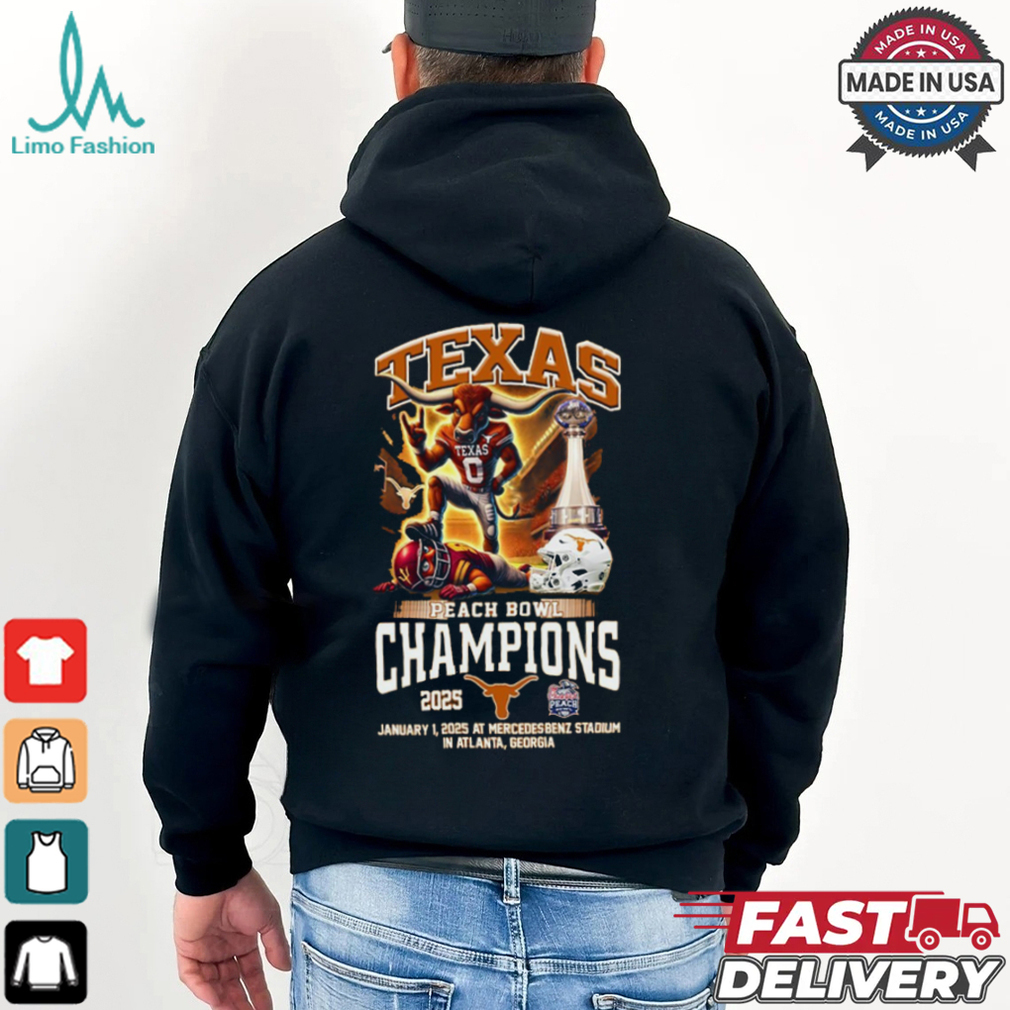 Texas Peach Bowl Champions Jan 1, 2025 At Mercedes Benz Stadium In Atlanta, Georgia Mascot Texas Peach Bowl Champions Jan 1, 2025 At Mercedes Benz Stadium In Atlanta, Georgia Mascot