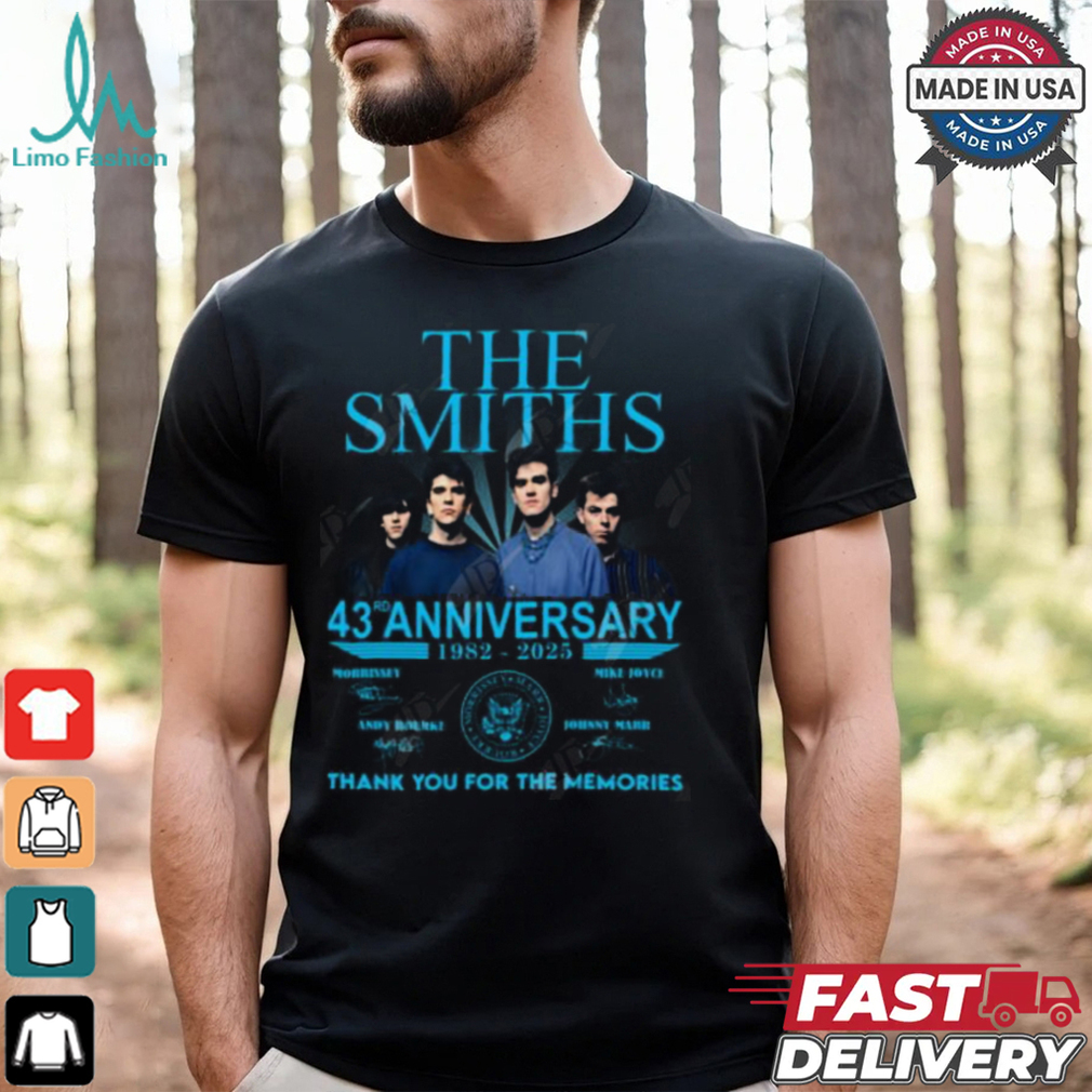 The Smiths 43rd Anniversary 1982 2025 Thank You For The Memories T Shirt The Smiths 43rd Anniversary 1982 2025 Thank You For The Memories T Shirt