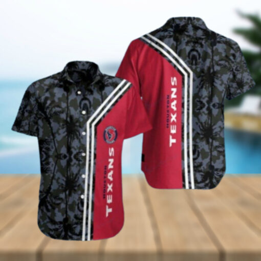 Tropic Camo – Houston Texans Camouflage Detail Hawaiian Shirt