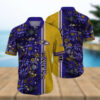 Tropical Flower NFL Baltimore Ravens Logo Print Hawaii Shirt
