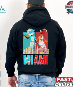 Tyreek Hill And Jimmy Butler Miami Dolphins Miami Heat Sports Teams Skyline City Signatures T shirts