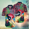 Vibrant Sunset Houston Texans Hawaiian Shirt – Beach And Lightning Design
