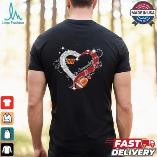 Washington Commanders Go Commanders Heart Diamond T shirt