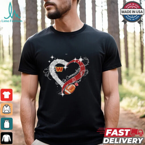 Washington Commanders Go Commanders Heart Diamond T shirt
