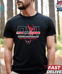 Alexander Ovechkin The GR8 Chase 2ND All Time In Goals Scored 802 And Counting NHL Washington Capitals T Shirt