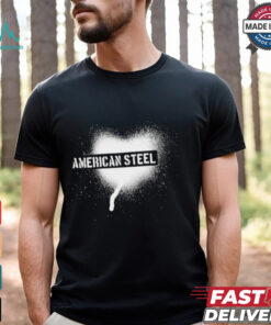 American Steel Spray Paint Heart T shirt