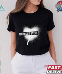 American Steel Spray Paint Heart T shirt