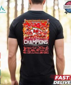 Back To Back To Back 2024 2025 Super Bowl Champions Kansas City Chiefs Signature And Cup Nfl Limited Edition Unisex T Shirt