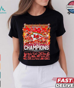 Back To Back To Back 2024 2025 Super Bowl Champions Kansas City Chiefs Signature And Cup Nfl Limited Edition Unisex T Shirt
