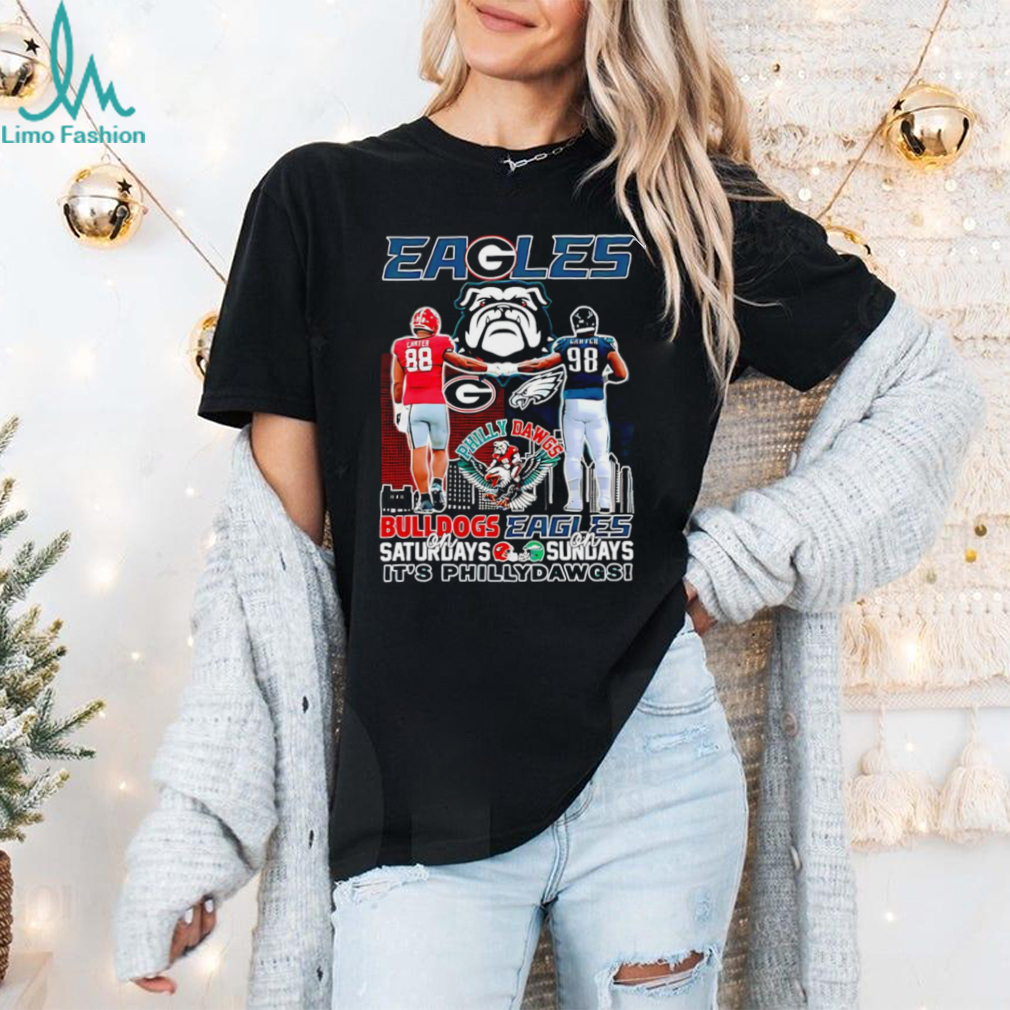 Bulldogs On Saturdays Eagles On Sundays It’s Phillydawgs city skyline shirt Bulldogs On Saturdays Eagles On Sundays It’s Phillydawgs city skyline shirt