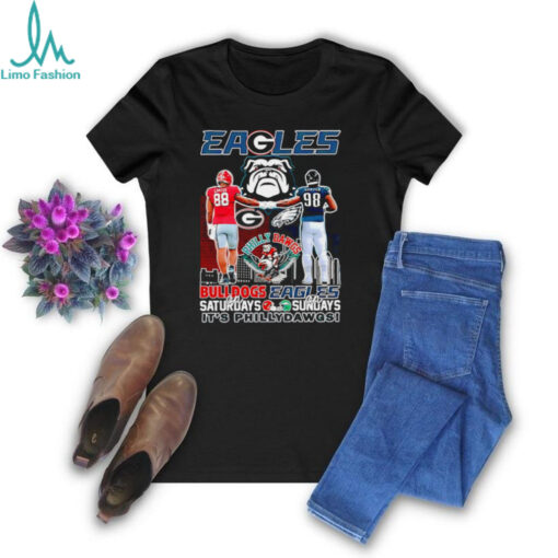 Bulldogs On Saturdays Eagles On Sundays It’s Phillydawgs city skyline shirt