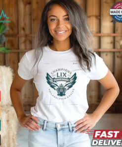 Champions Lix Super Bowl New Orleans 2017 2024 2x Super Bowl Champs Philadelphia Eagles Eagle Mascot Shirt