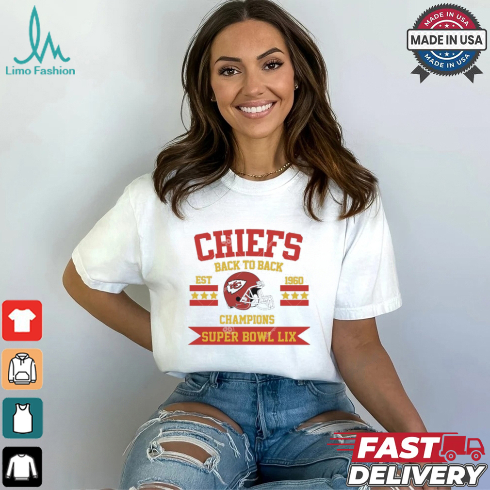 Chiefs Back to Back Champions Chiefs Super Bowl LIX Champions Helmet Shirt Chiefs Back to Back Champions Chiefs Super Bowl LIX Champions Helmet Shirt