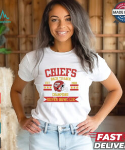 Chiefs Back to Back Champions Chiefs Super Bowl LIX Champions Helmet Shirt