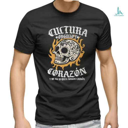 Cultura Orgullo Y Corazon Raza skull shirt