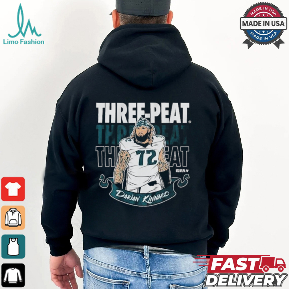 Darian Kinnard Three Peat Philadelphia Eagles Philly T shirt Darian Kinnard Three Peat Philadelphia Eagles Philly T shirt