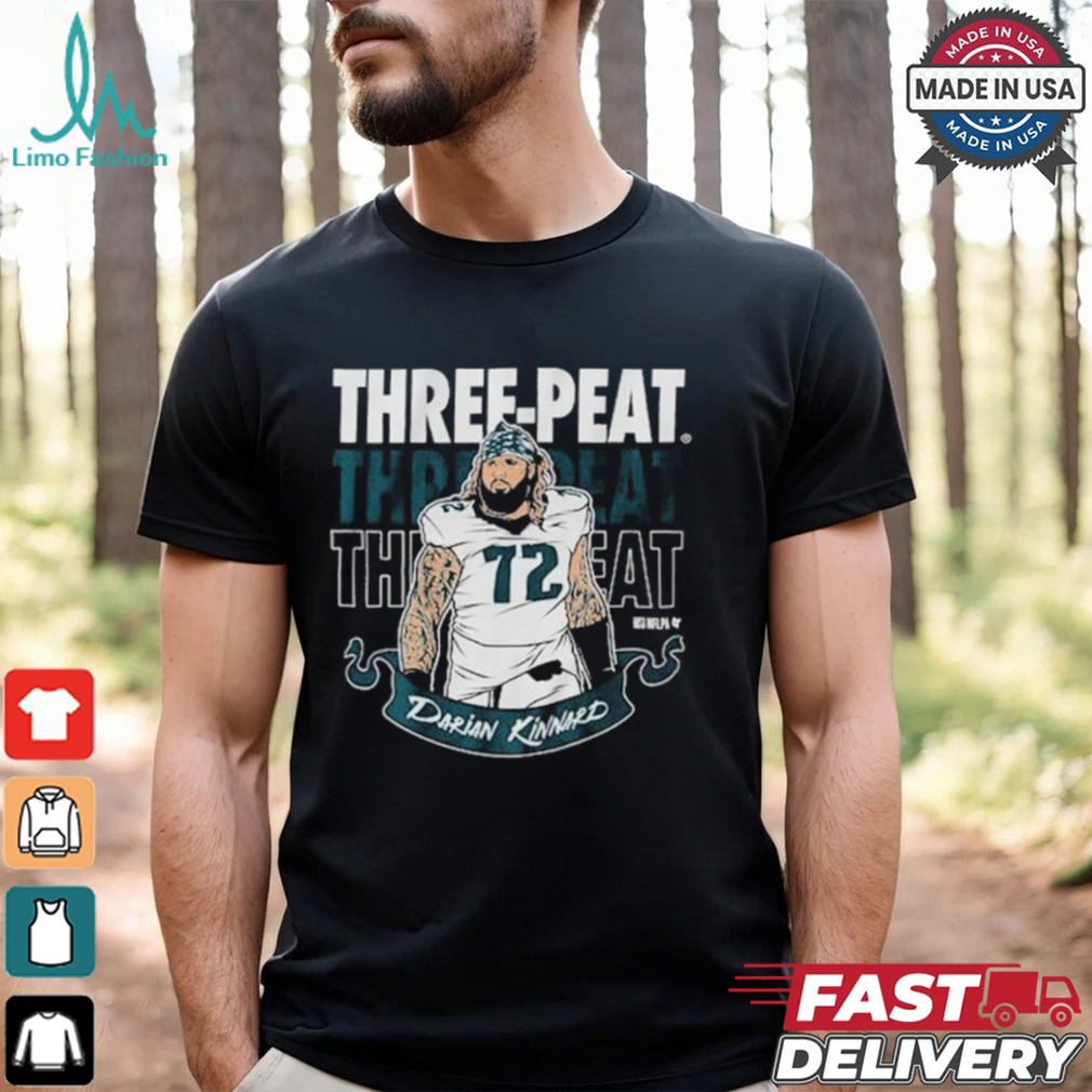 Darian Kinnard Three Peat Philadelphia Eagles Philly T shirt Darian Kinnard Three Peat Philadelphia Eagles Philly T shirt