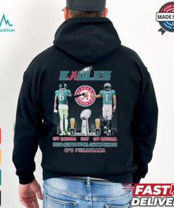 DeVonta Smith And Jalen Hurts Philadelphia Eagles X Alabama Crimson Tide CFP National 2017 2024 Super Bowl Champions LIX It’s PhillyBama T shirt