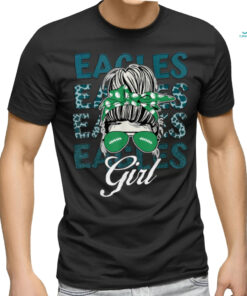 Eagles Girl Messy Bun For Men Women Girls Boys Kids T Shirt