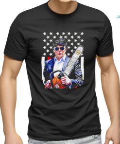 Elon Musk Chainsaw Doge USA flag shirt