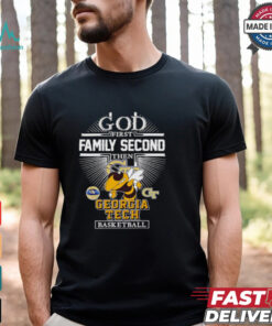 God first family second then Georgia Tech basketball mascot shirt