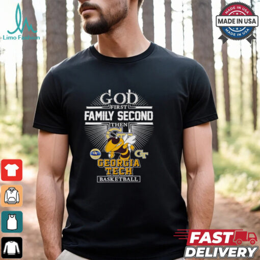 God first family second then Georgia Tech basketball mascot shirt