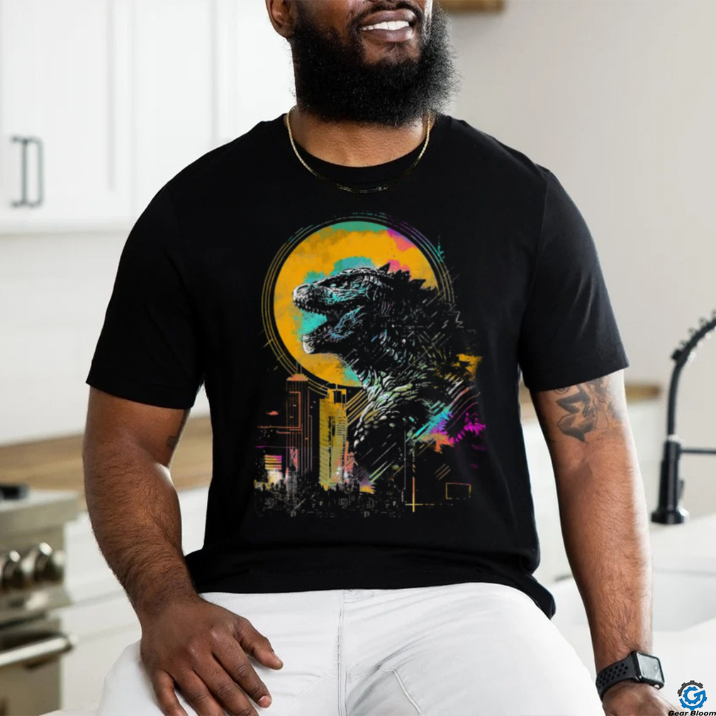 Godzilla Neon City Kaiju in the Cityscape Shirt Godzilla Neon City Kaiju in the Cityscape Shirt