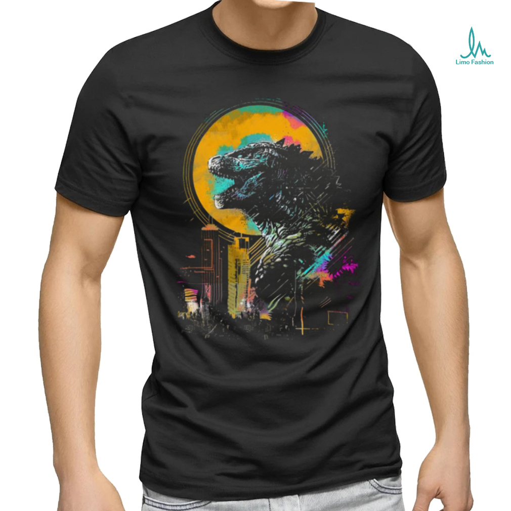 Godzilla Neon City Kaiju in the Cityscape Shirt Godzilla Neon City Kaiju in the Cityscape Shirt