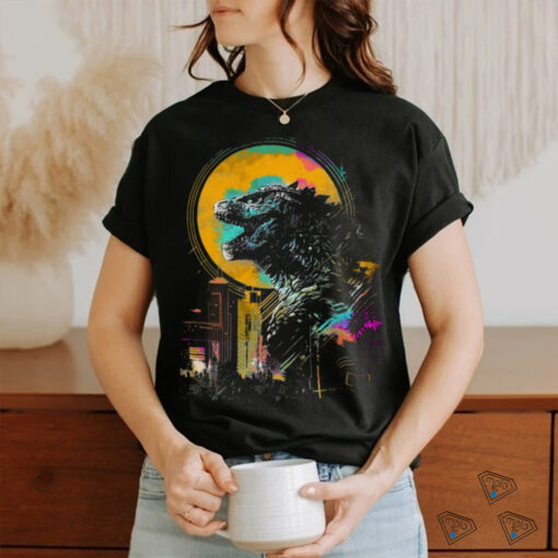 Godzilla Neon City Kaiju in the Cityscape Shirt