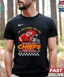 I’m Just Here For The Kansas City Chiefs Football Triple Threat Helmet Shirt