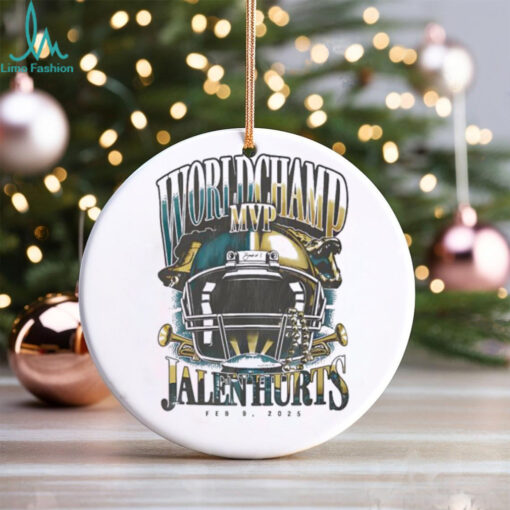 Jalen Hurts Eagles World Champ MVP helmet shirt