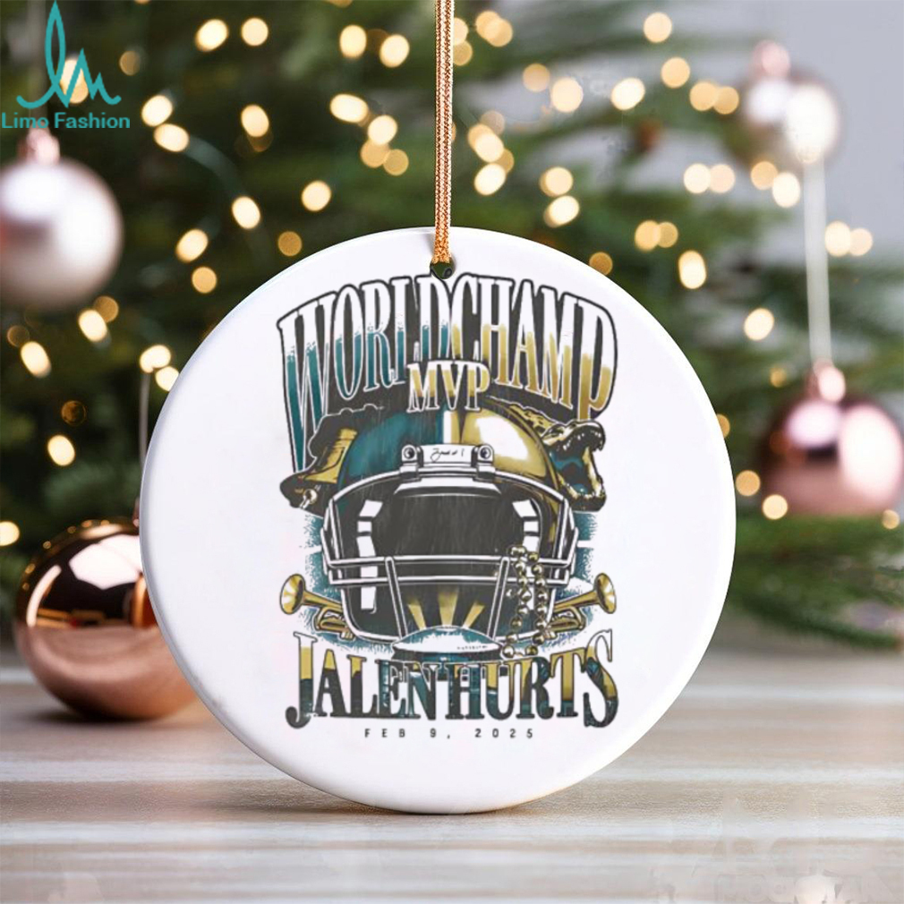 Jalen Hurts Eagles World Champ MVP helmet shirt Jalen Hurts Eagles World Champ MVP helmet shirt