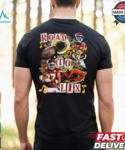 Kansas City Chiefs Road to LIX Super Bowl T Shirt