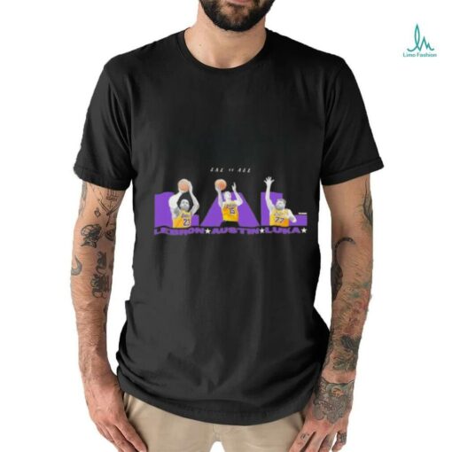 LA Lakers vs all LAL LeBron Austin Luka shirt