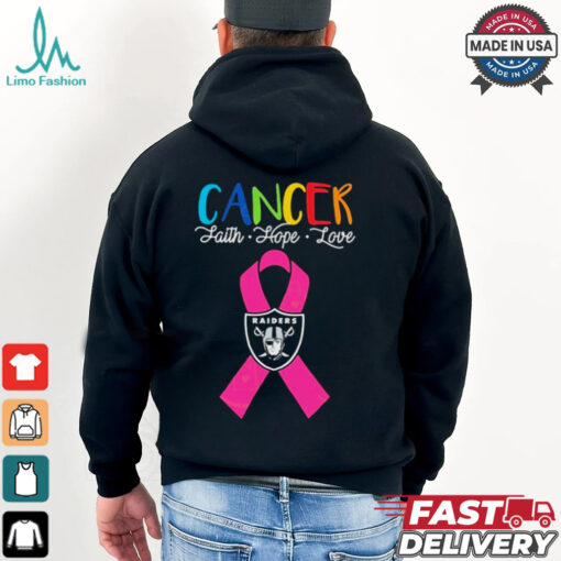 Las Vegas Raiders Cancer Faith – Hope – Love Logo Shirt