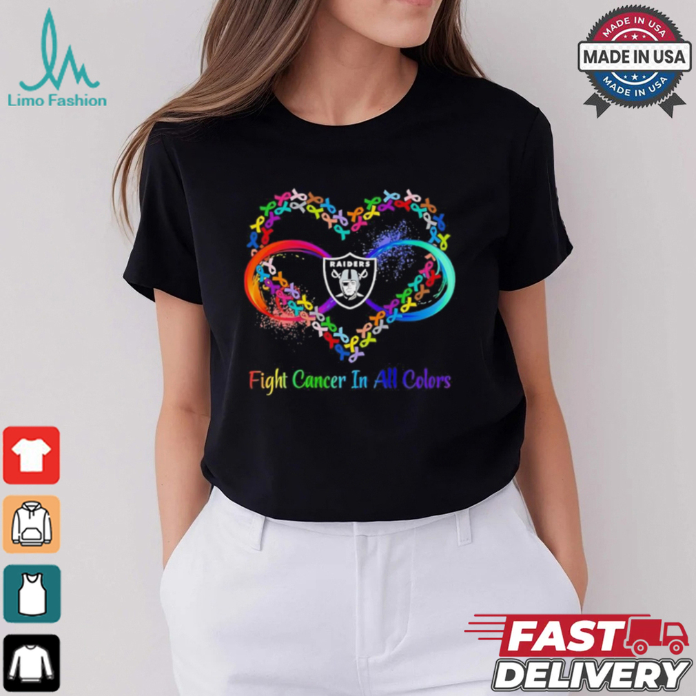 Las Vegas Raiders Heart Fight Cancer in All Colors shirt Las Vegas Raiders Heart Fight Cancer in All Colors shirt