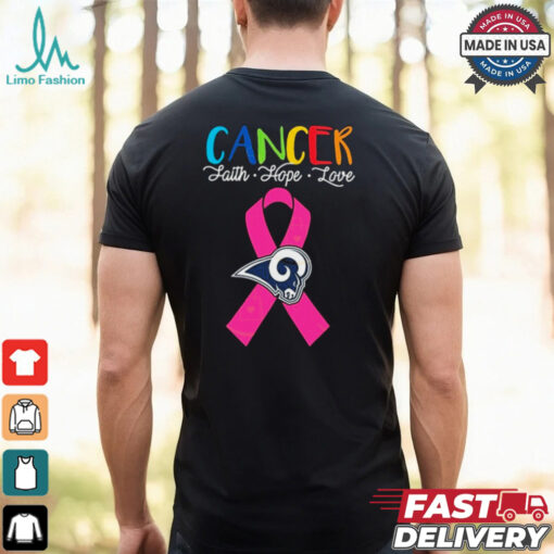 Los Angeles Rams Cancer Faith – Hope – Love Logo Shirt